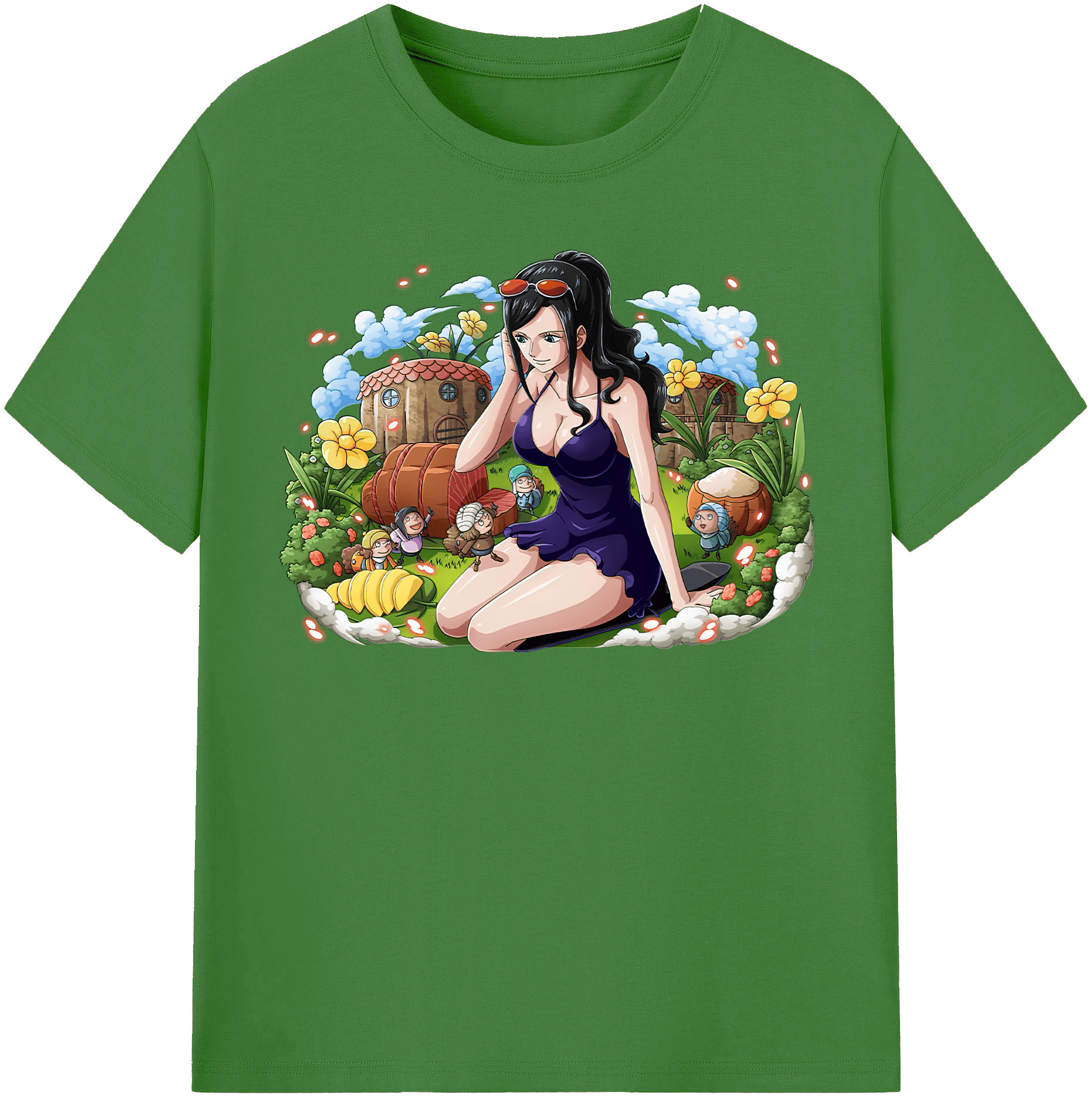 ワンピース ニコ・ロビン ONE PIECE Nico Robin レディースカジュアルプリントTシャツ（綿100％）